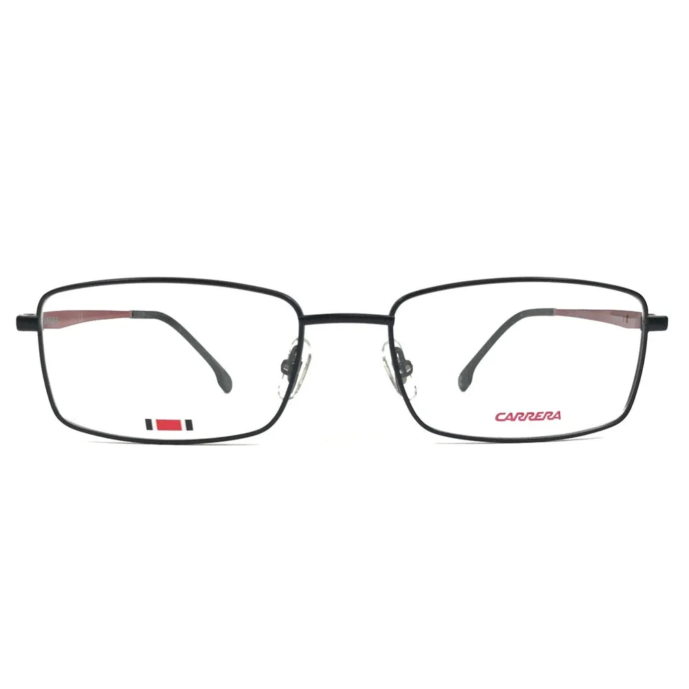 Carrera Eyeglasses Frames 8867 003 Matte Black Red Rectangle Titanium 55-18-145